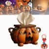 Halloween Pumpkin Tissue Box Organizer For Home Office Party Decoration Plastic Construction Napkin Dispenser