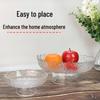 Frosted Glass Pedestal Fruit & Snack Plate