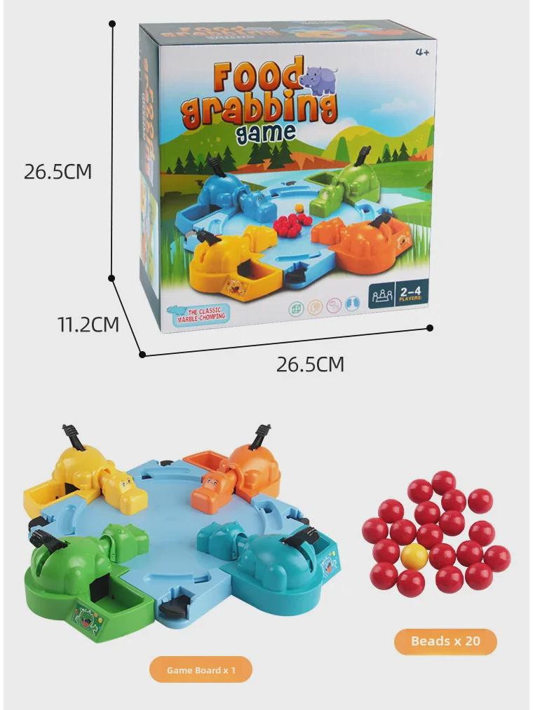 Cross-Border Hippo Bead Game: Interactive Hungry Hippo Educational Toy for Kids