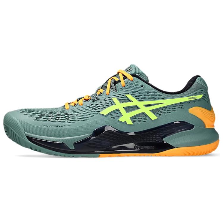 New Asics Gel Resolution 9 Padel Celadon Safety Yellow 1041A334-300