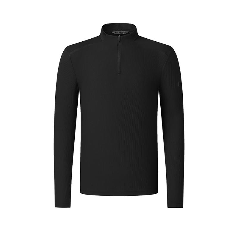 FILA Golf Series Trendy Classic Casual Sports Golf Versatile Stretch Soft Comfortable Long Sleeve T-Shirt Men Tops A11M535207FBK