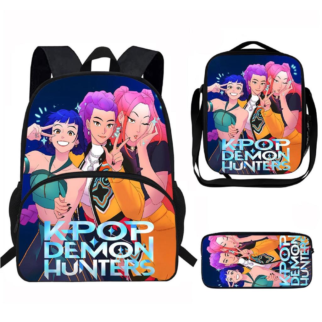 Elementary School Cartoon Backpack And Peripheral Backpack Three Piece Set