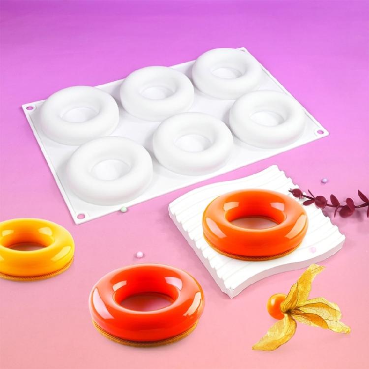 Multifunctional 6 Section Silicone Dessert Molds For Homemade Mousses Cakes Heat Resistant Baking Essential