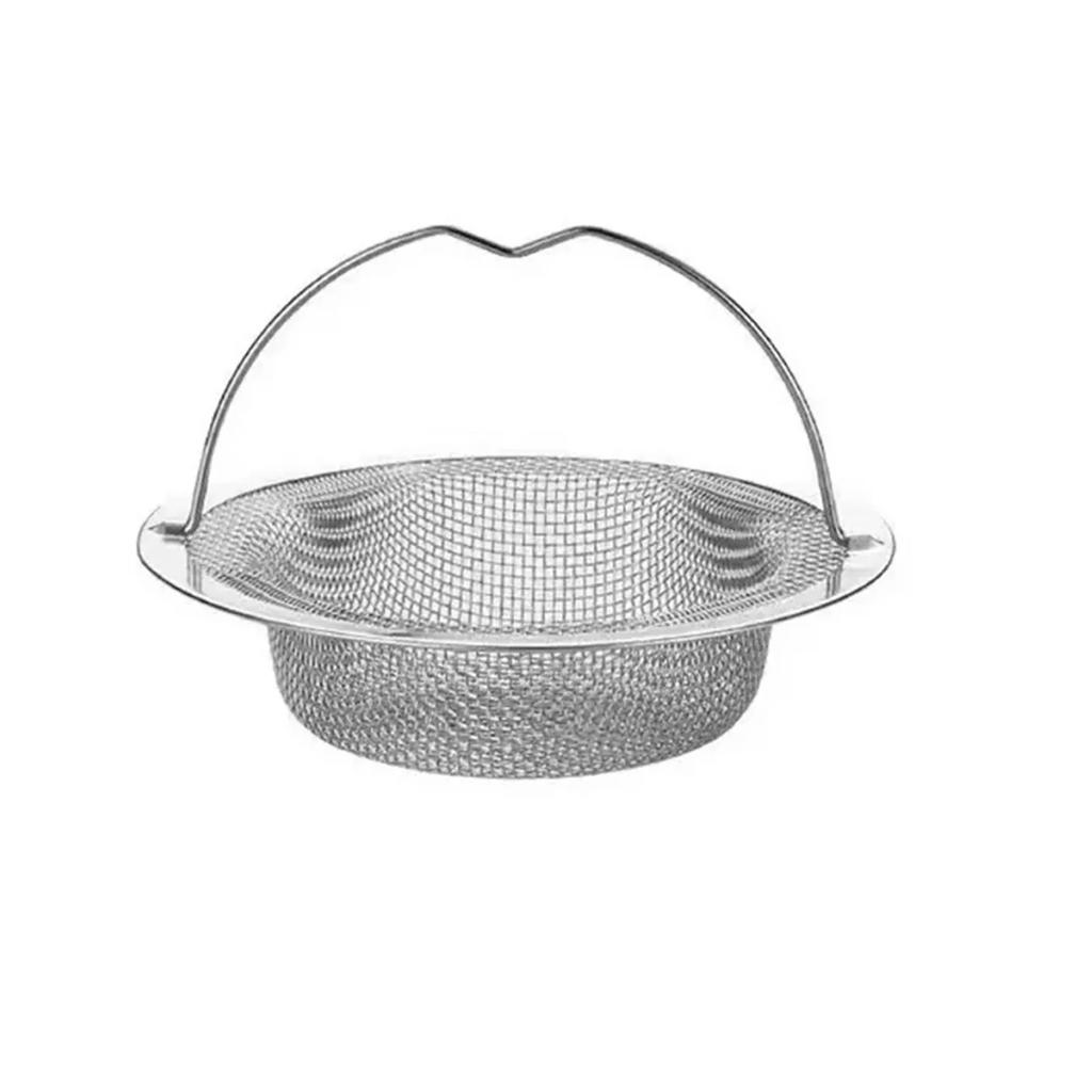 Stainless Steel Kitchen Sink Filter Anti-Clogging Hair and Food Residue Catcher Kitchen Drain Protector with Durable Mesh Design