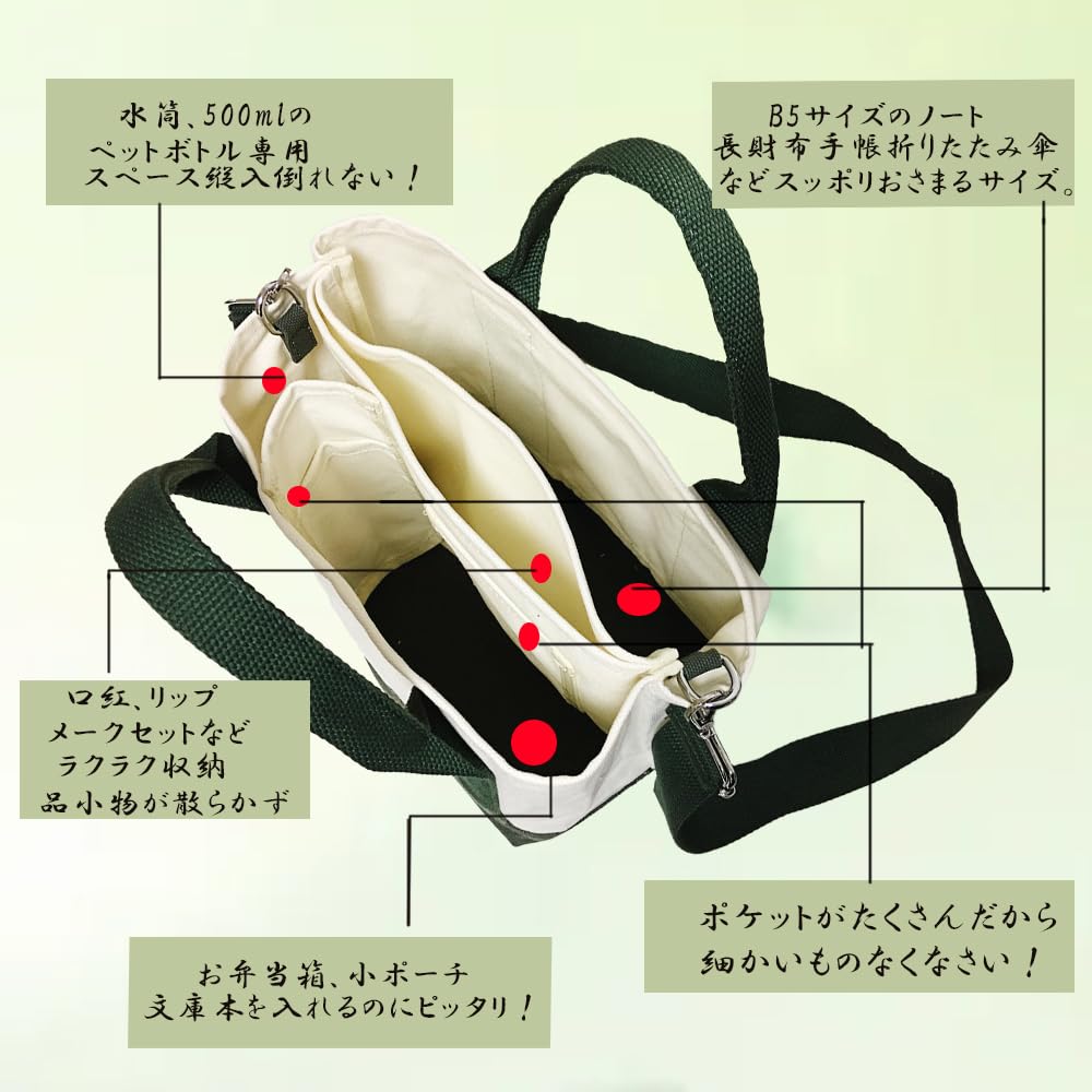 Kleine Leichte Schultertasche mit Verstellbarem Verschluss Große Kapazität Kleine Mini-Tasche Mini-Durchmesser Mittagessen Stabilität 2-Wege-Riemen, Boden, Schmutzabweisend,