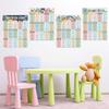 4Pcs Boho English Educational Posters 60 Groups Grammar Other Way to Say Synonym Bulletin Board Parts of Speech Poster Writing Process Posters for