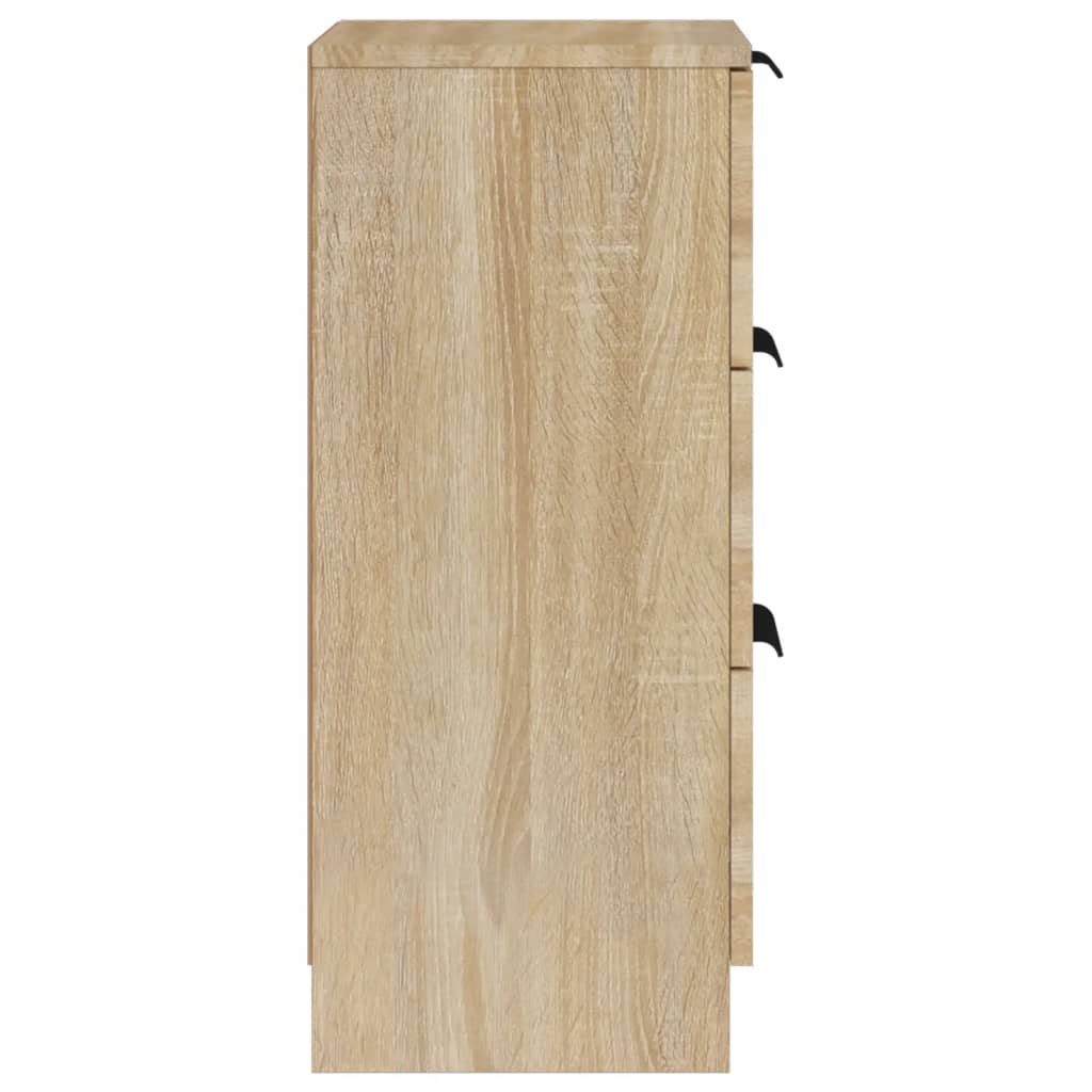 vidaXL Sideboards 2 Stk. Sonoma-Eiche 30x30x70 cm Holzwerkstoff