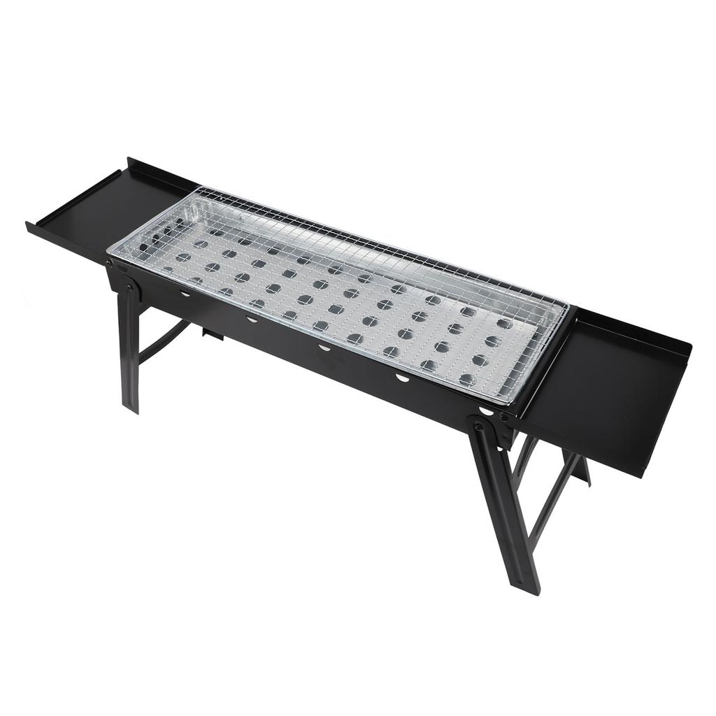 Portable Charcoal Grill Pull Out Stainless Steel Folding Good Heat Conductivity Anti Tipping Notebook Charcoal BBQ