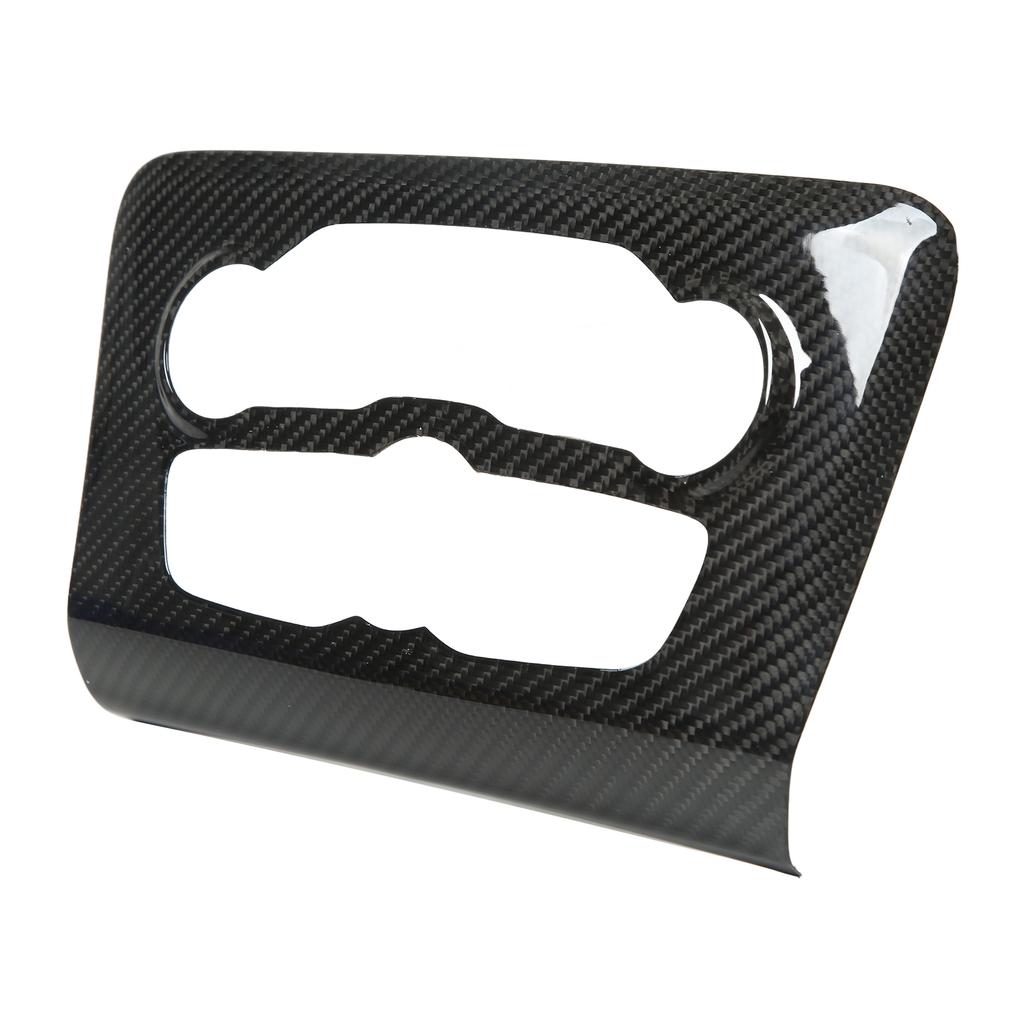 Mittelkonsole Klimaanlagenschalter Multimedia-Panel Abdeckung Zierleiste Kohlefaser Ersatz für Dodge Charger 2010–2022