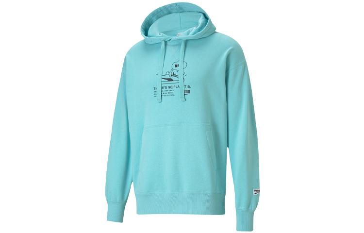 PUMA Downtown Sweatshirts Men s Angel Blue Hooded Moderate Regular 531429-49 M