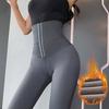 High-Waist Double-Breasted Yoga Leggings for Women - Plus Velvet, Thick, Elastic, Waist Shaper, Hip Lift