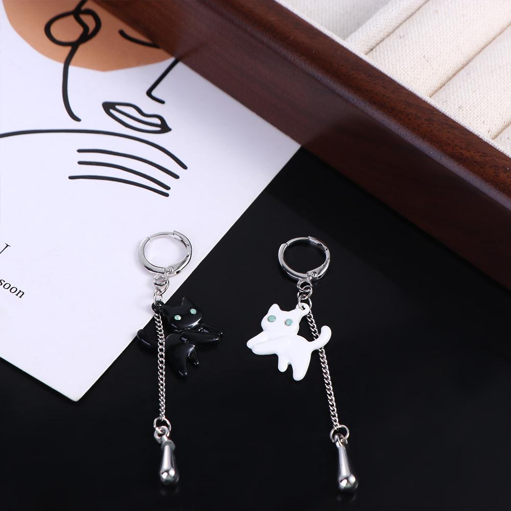 Elements Women's Accessories Korean Style Earrings Asymmetrical Cat Earrings Kitten Stud Earrings