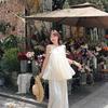 Cute Summer 2026 Fluffy Patchwork Bowknot Vest - Sleeveless Camisole for Women