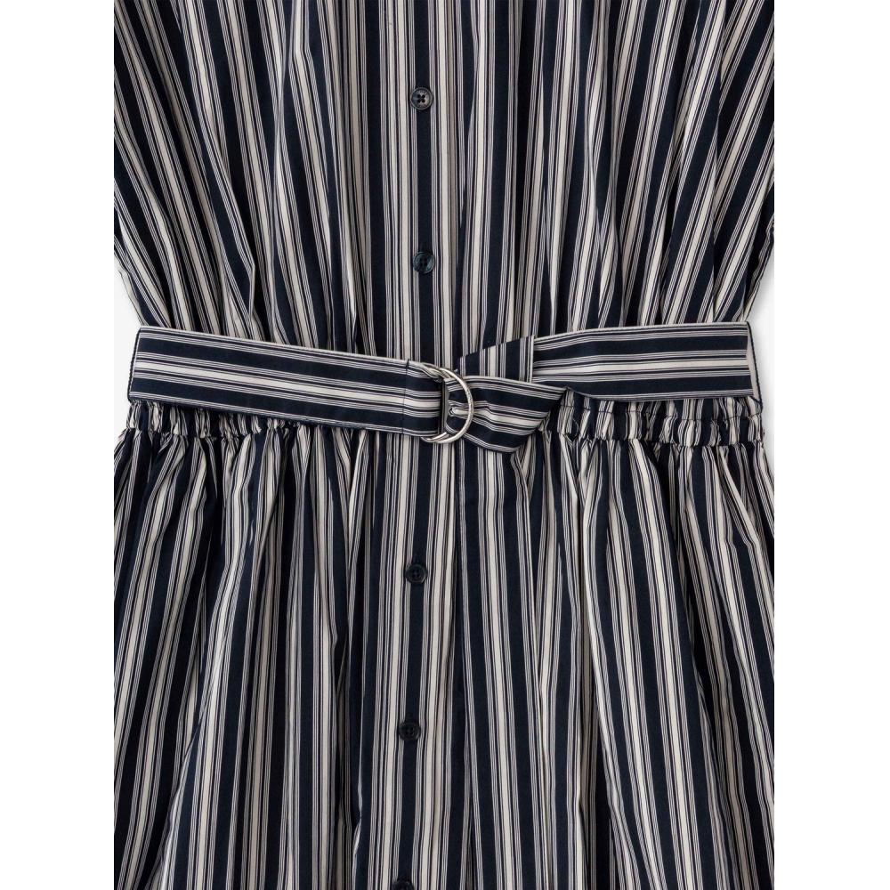 Michael Kors Striped Cotton Poplin Midi Dress Jt683pslun6990 Midi Midi Dress Midi