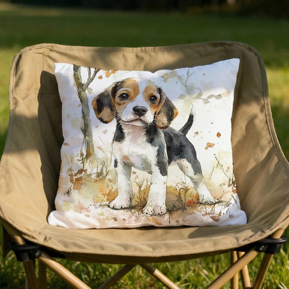 Cute Beagle Pet Dog Cushion Cover Soft Reversible Durable Pillow Cover MultiScene Use for Home Car Daily Comfort
