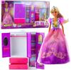 Leantoys Anlily Doll Wardrobe with Shelves + Accessories 24 Elements