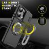 For Redmi Note 13 4G 14Pro Plus 5G Xiaomi 14T Pro Case Rugged Armor Plastic TPU Frame Magnetic Ring Holder Slide Camera Cover