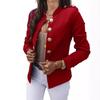 Womens Slim Fit Long Sleeve Single Breasted Blazer Jacket Casual Streetwear Cotton Blend Fall 2026