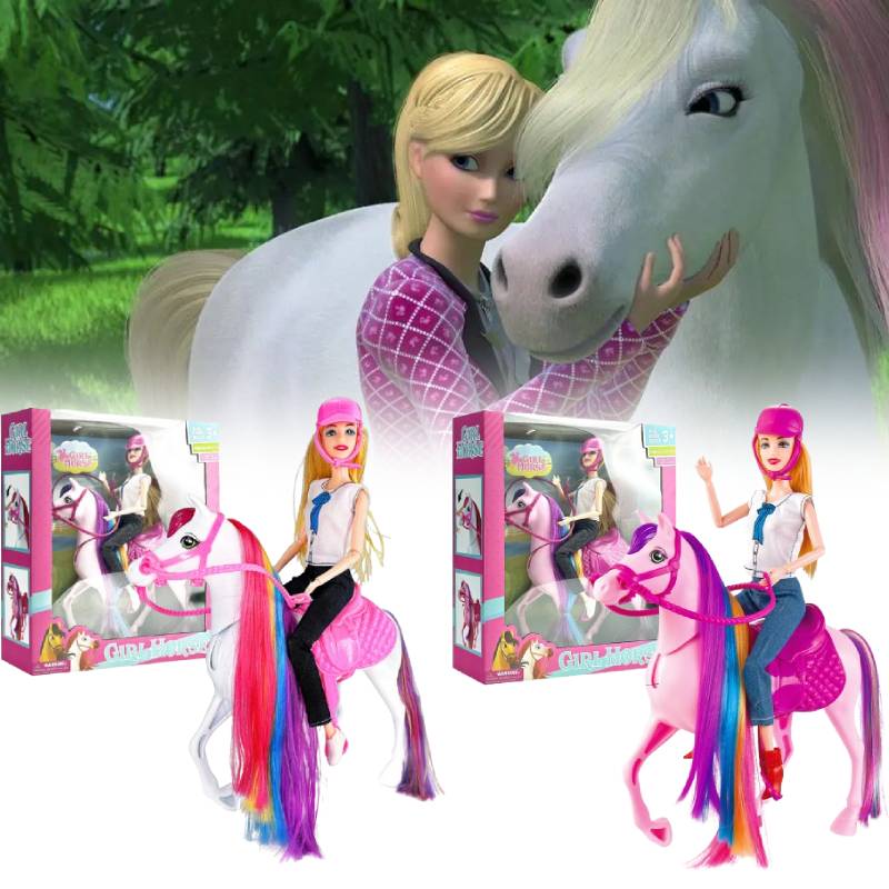 Doll Horse Barbie Detachable Kids Toy Decoration Cartoon Action Model Figure