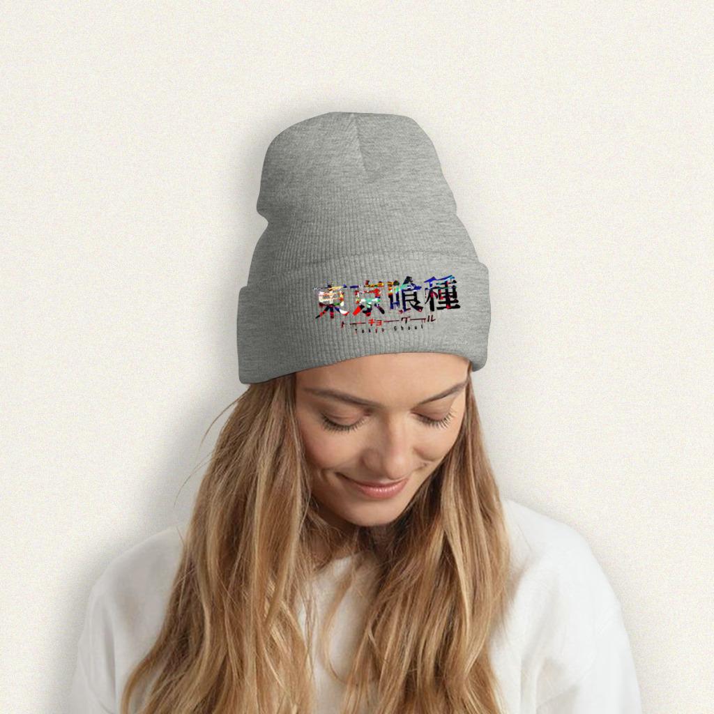 Tokyo Ghoul Strickmütze, Mützen, Wintermützen, warme Polyester-Freizeitmütze, Unisex, Damen