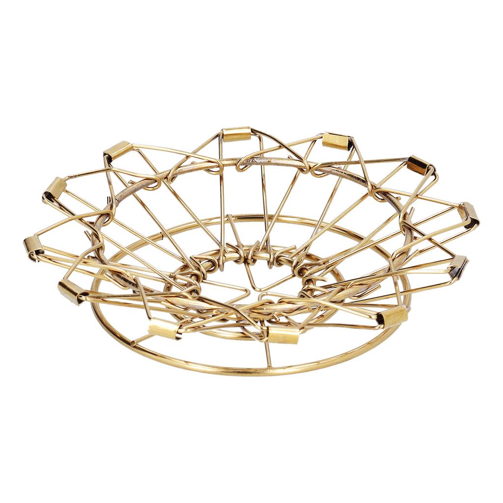 Coffee Filter Stand DripType 3Holes Foldable Stainless Steel CakeType Coffee Filter Holder(Gold )