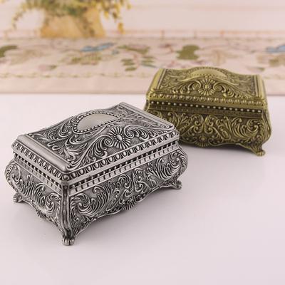 High-end European Jewelry Box Metal Retro Jewelry Box Creative Jewelry Storage Box