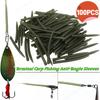 20-100PCS Terminal Carp Fishing Anti-Tangle Sleeves Connect with Fishing Hook Rubber Tip Tube Positioner Terminal Tackles Tools