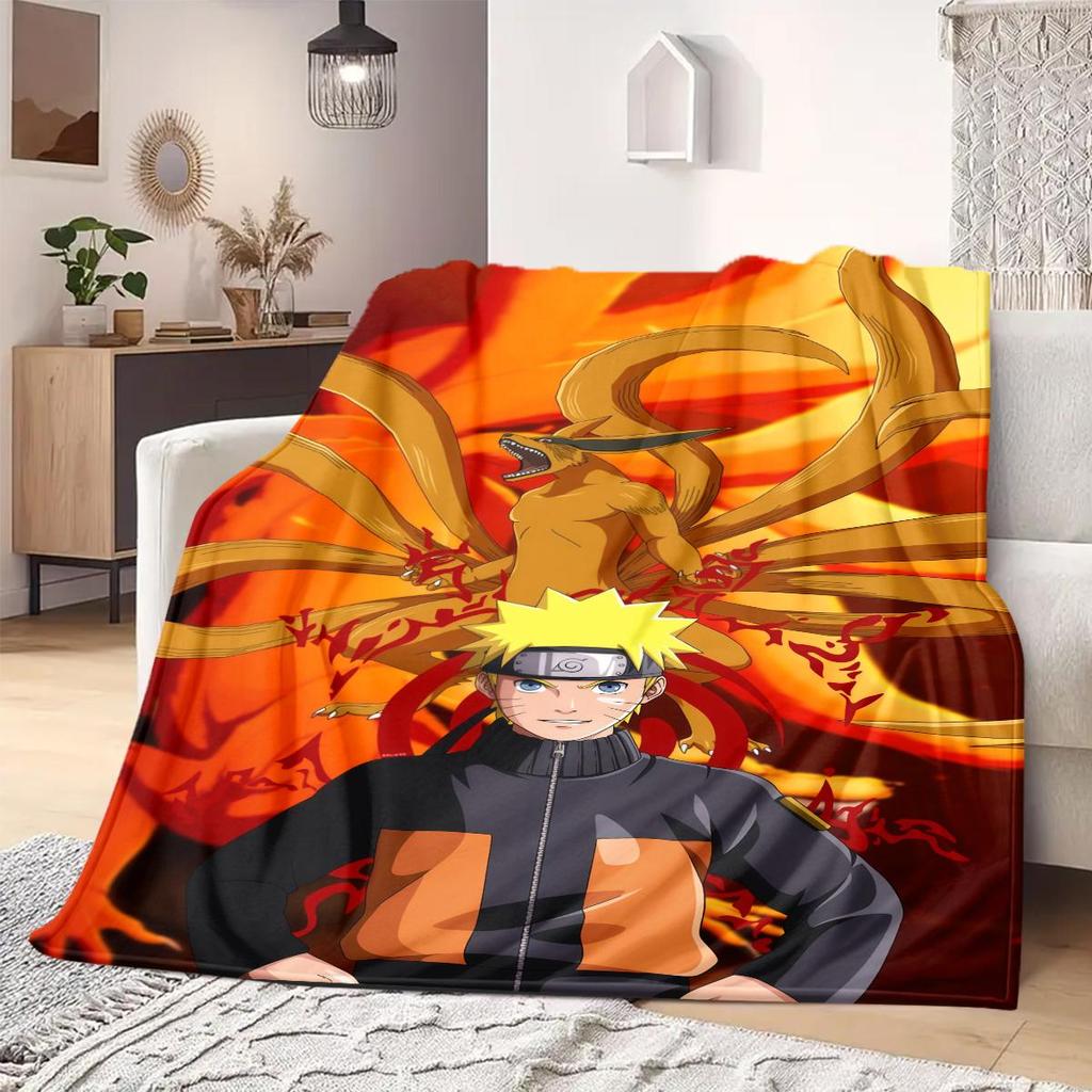 Naruto Anime Print Blanket Warm  Comfortable Flannel Blanket Suitable for Bedrooms, Sofas, Beds, Chairs, Picnics, Travel