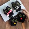 Schwarze Katze Puppe Anhänger Schlüsselanhänger Niedliche Pilot Kleine Schwarze Katze Hängend Rucksack Schlüsselanhänger Kreativer Katzen Plüsch Schlüsselanhänger Geschenk für Handy