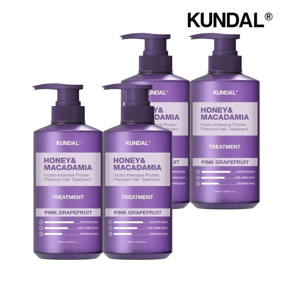 

KUNDAL Honey & Macadamia Protein Treatment Pink Grapefruit 500ml x4