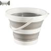 Portable Foldable Water Bucket with Lid - Silicone Plastic for Outdoor, Car Wash, Handheld Use