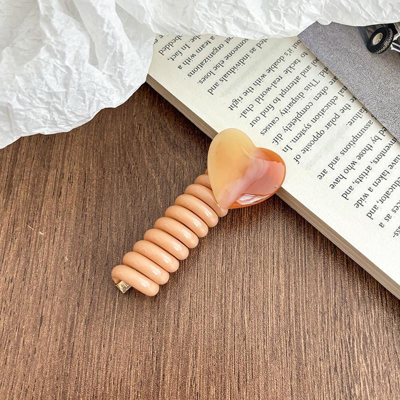 Love Telephone Wire Hair Ring Female Braided Hair High Elastic Hair Rope Simple Hair Accessories