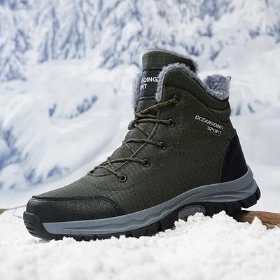 Scarponi da trekking invernali da uomo, scarpe alte, calde e morbide per l'esterno