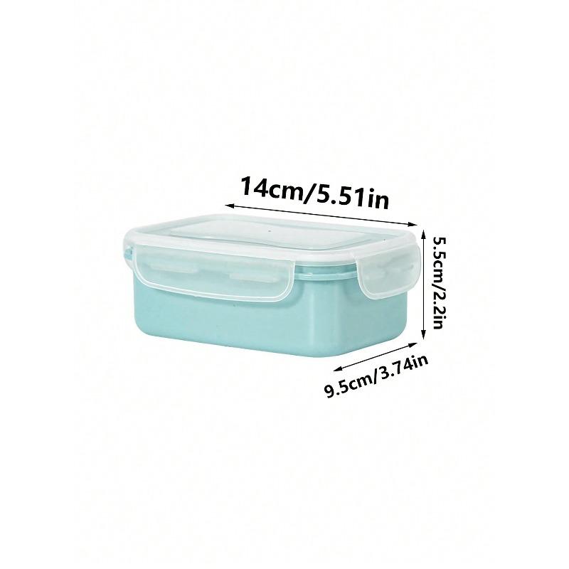 Kitchen Refrigerator Microwave Safe Plastic Lunch Box, Rectangular-Shaped Fresh-Keeping Box For Food Storage, Fruits & Snacks With Seal Cover, Kitchen