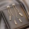 Hot Sell Trendy Shiny CZ Zircon Star Natural Freshwater Pearl 14K Gold Filled Female Tassels Stud Earrings  For Women