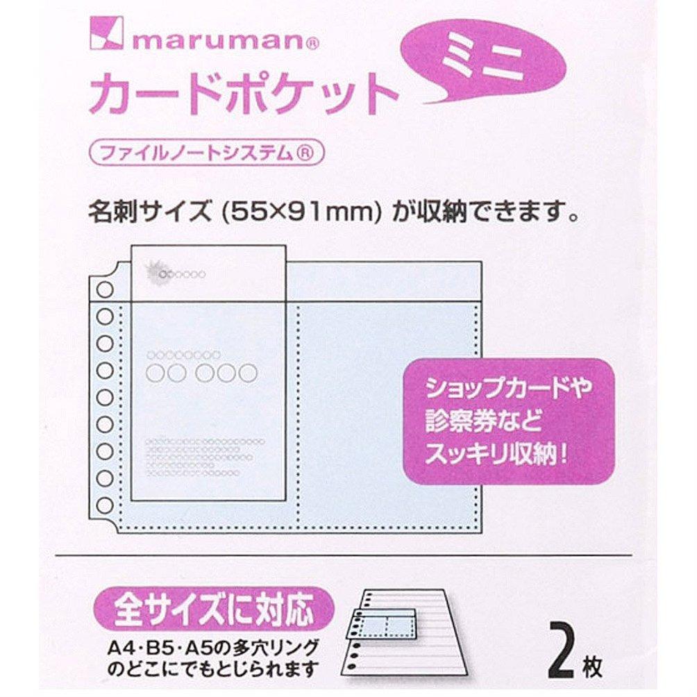 Maruman Card Pocket Mini 95X137 9 Holes 2 Sheets L486 Set of 10 L486