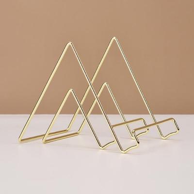 Geometric Wrought Iron Desktop Storage Organizer and Display Stand