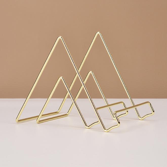 Geometric Wrought Iron Desktop Storage Organizer and Display Stand