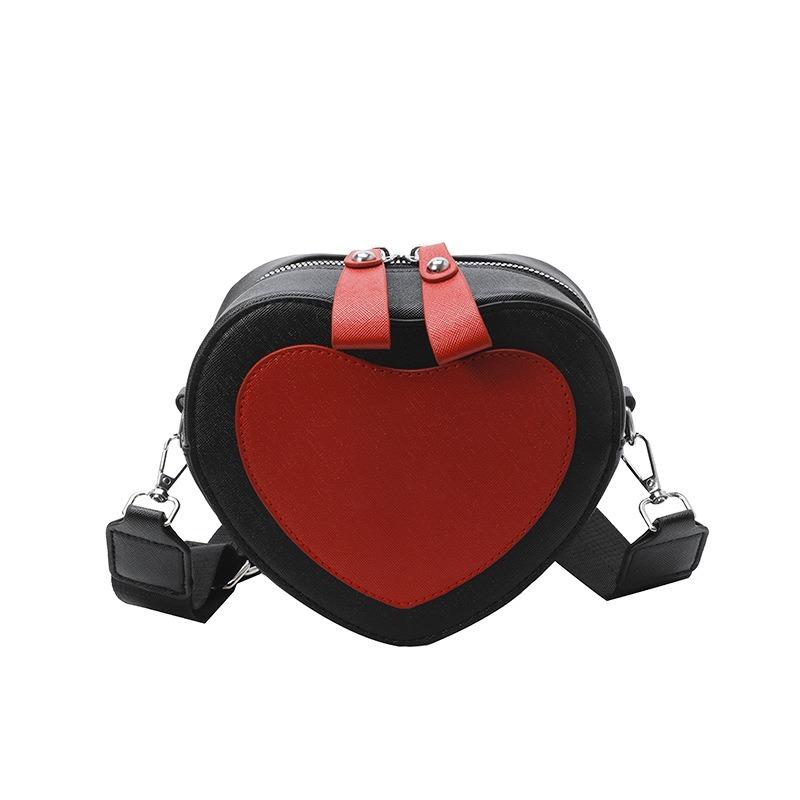 Autumn and winter high-end commuting niche mobile phone crossbody small bag women's new fashion contrasting color heart bag