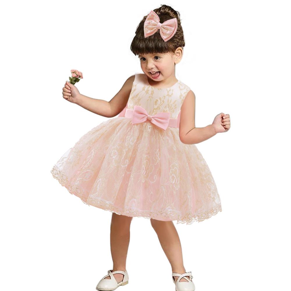 Abito Principessa in Pizzo Primavera 2026 - Outfit Color Block Gonfio per Performance per Bambini