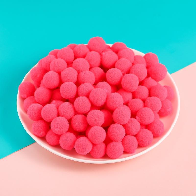 50Pcs/Pack Multicolored Polyester Wool Pom Poms Balls Diy Handmade Jewelry Accessories