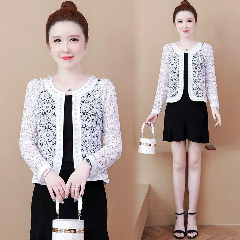 Women's Lace Shawl Women's Summer Sun Protection Clothes Cardigans Middle-aged and Elderly Mothers' Clothing