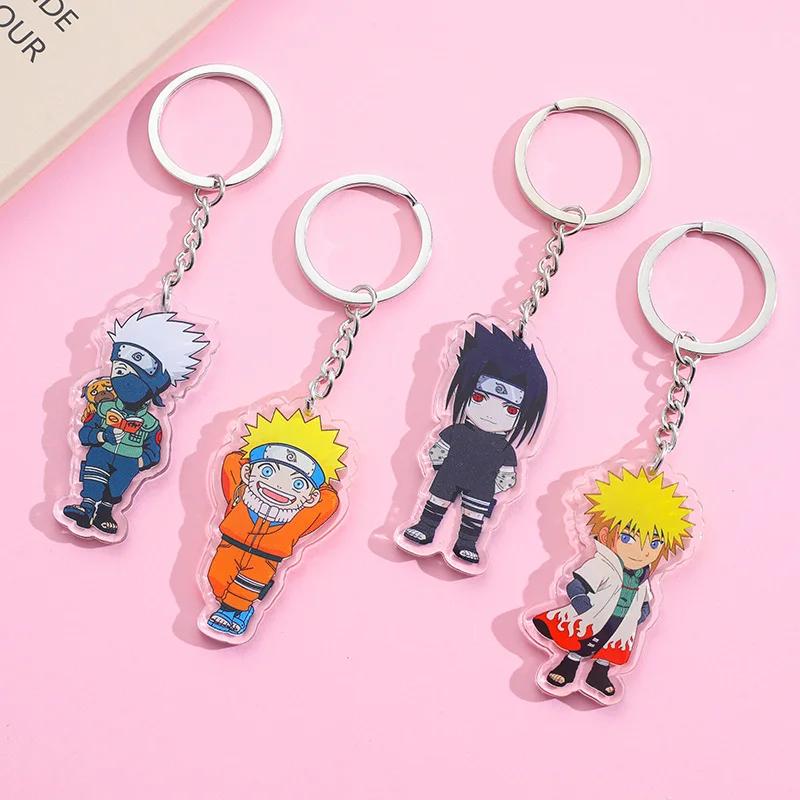 Naruto anime peripherals acrylic keychains toys cartoon schoolbags adorable plus exquisite tiny keychains present