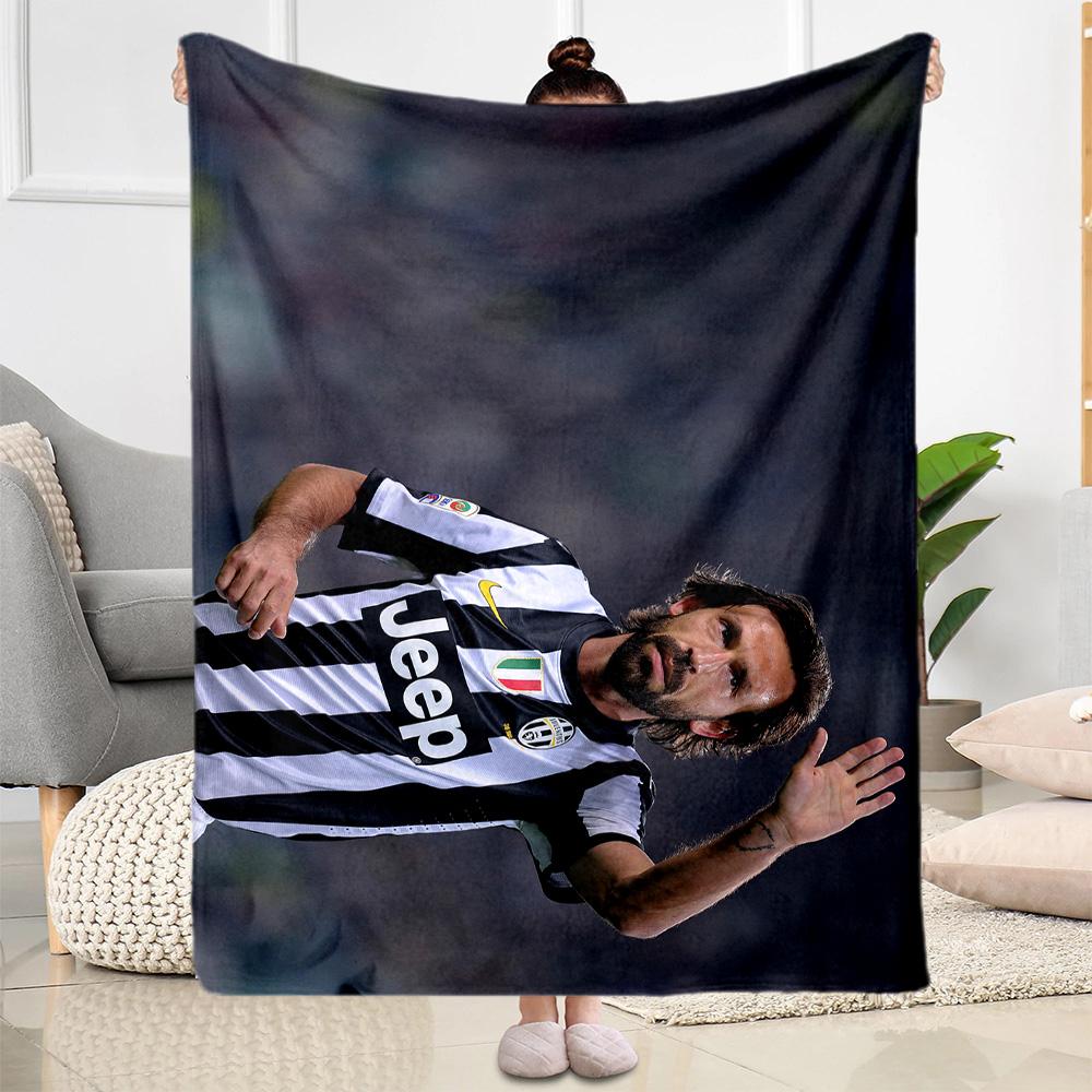 Soccer Player Action Field. Blanket Comfortable Suitable for Couch Bed Chair for All Seasons Stylish Decor Birthday Christmas Gift Blanket
