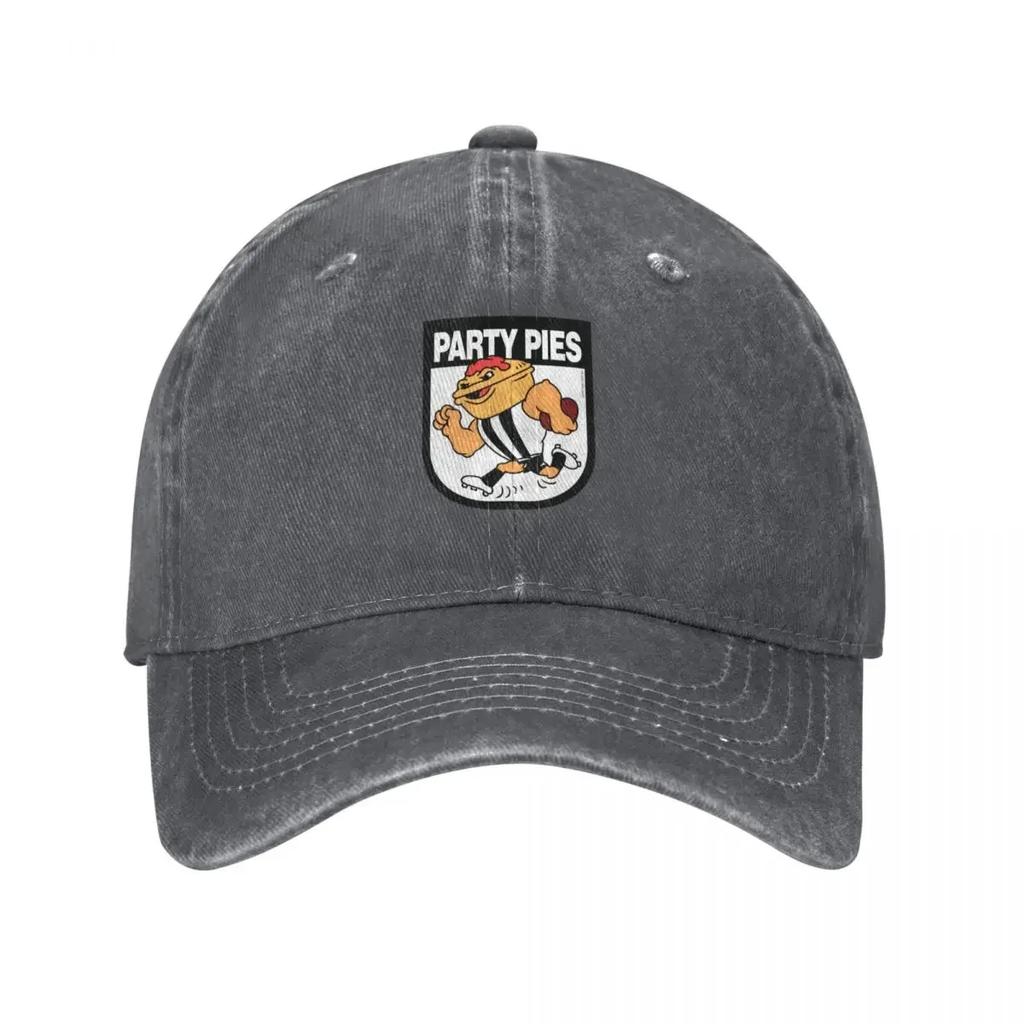 AFL BBQ Series  Collingwood Party Pies Baseball Cap foam party Hat Sunscreen fun hats Luxury Unisex Hat Elegant Womens Hats Unisexs