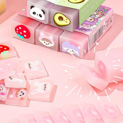30Pcs Cartoon Jelly Eraser Creative Cute Eraser Durable Student Eraser Art Supplies School Supplies Student Stationery Gifts