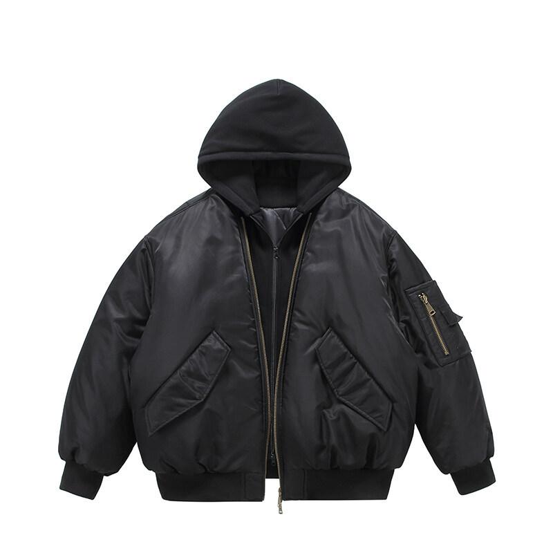 Men`s Fake Two Pieces Bomber Jacket