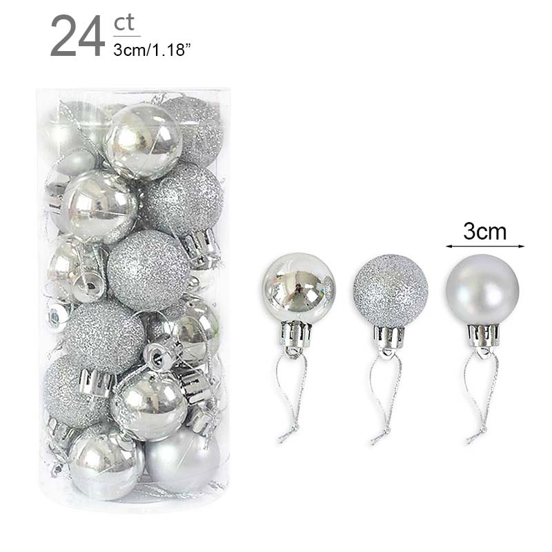 1box Christmas Balls Christmas Tree Ornaments Ball Xmas Hanging Tree Pendants Home Party Decor 2026 New Year Gift Noel Navidad
