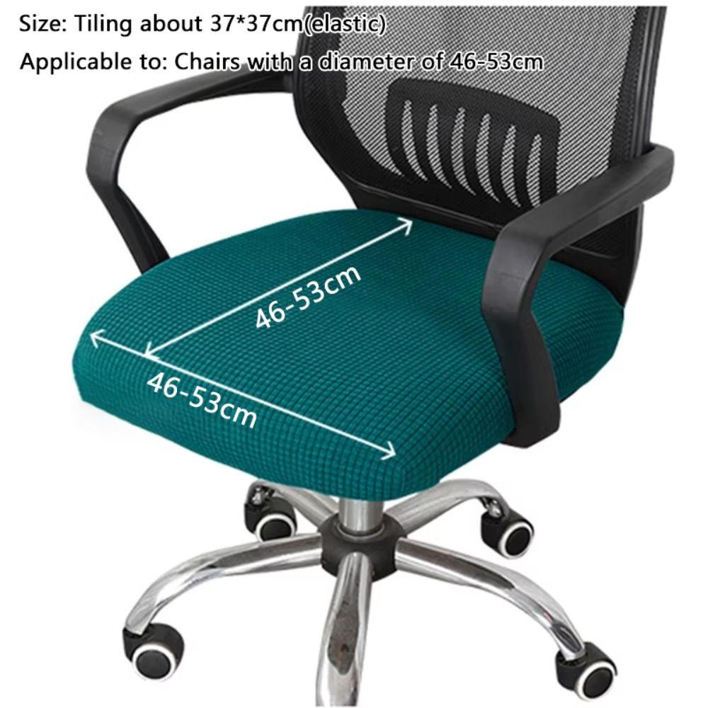 Velvet Spandex Office Chair Seat Covers Stretch Solid Color Armchair Seat Protector Removable Chair Dustproof Cover