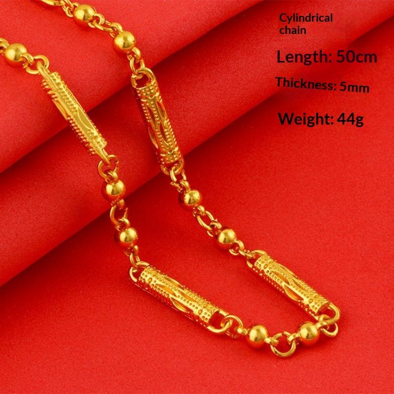 Gold Plated Alloy Chain Necklace Fadeproof Hypoallergenic Long Lasting Shine Dainty Thin Chain for Women Daily All-day Wear